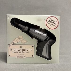 Restoration Hardware R2 10-in-1 Ratchet Screwdriver Set Silver